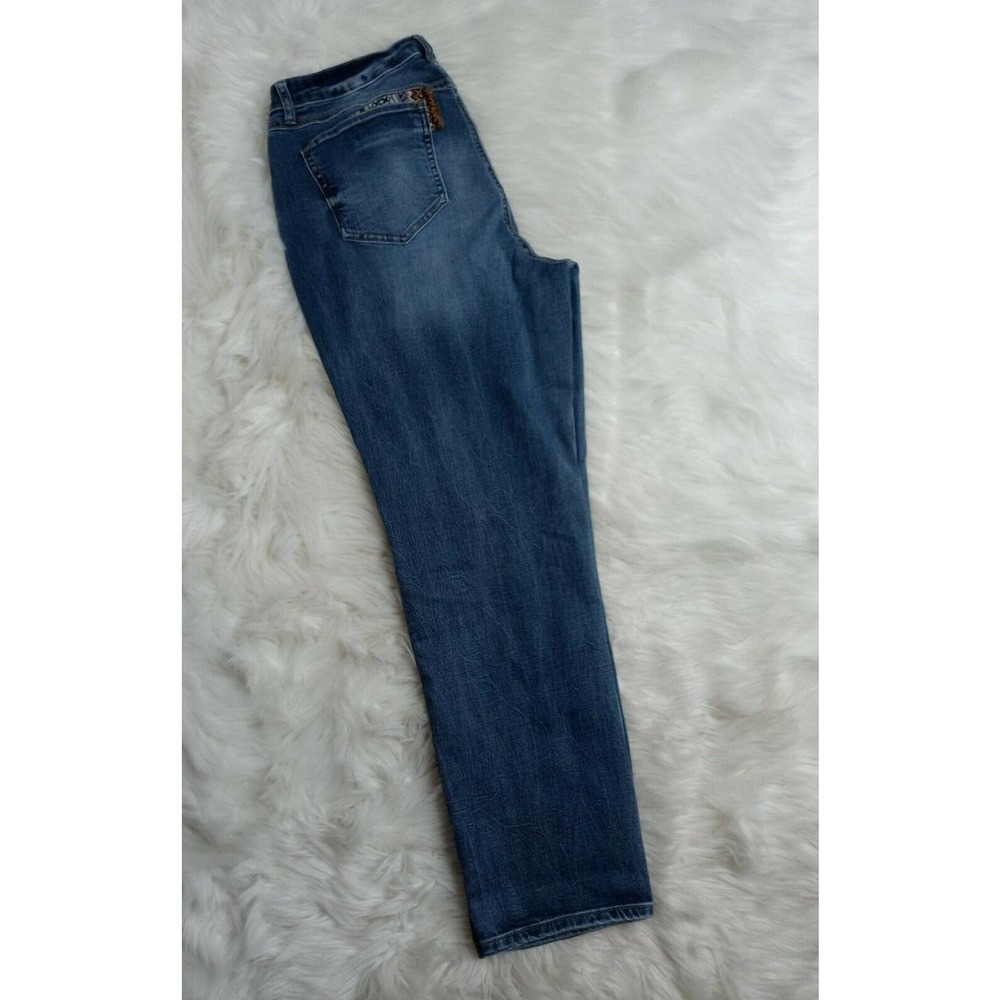 Natural Reflection Distressed High Rise‎ Blue Jeans - Picture 2 of 12